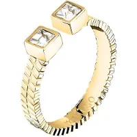 Morellato - Open gold-plated ring with crystals Gioia SAVY4001 - Circuit: 52 mm