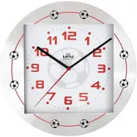 MPM -Quality Explore Kinderwanduhr Silber 29,5 cm Fußball