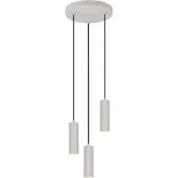 TRIO Lighting Hängelampe Soka, dimmbar, alu / grau / zink, für Wohn- / Esszimmer, Metall, Modern, Pendelleuchte