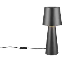 TRIO Nachttischlampe Nubian Schwarz