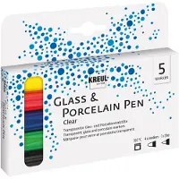 Kreul glass color pen, 5er-Set