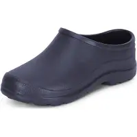 Ladeheid Damen und Herren leichte Eva Clogs Gartenclogs Gartenschuhe LADW001 (Marineblau 9482, 46)