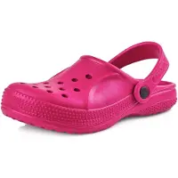 Ladeheid Kinder Mädchen Jungen leichte Eva Clogs Gartenclogs Gartenschuhe KL055 (Rosa, 25 EU)