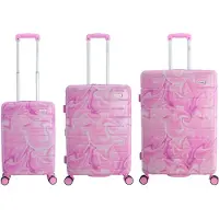 Saxoline Koffer-Set Splash aus robustem ABS/PC-Material pink One Size