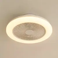LINDBY Vedin LED-Deckenventilator, Ø 45 cm, RGBW, dimmbar, weiß, DC - , Vedin, dimmbar, Weiß, für Wohnzimmer, Kunststoff, Modern