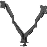 Hama Dual-Monitorhalterung mit Gasfeder für 17–35 Zoll, Schwarz, VESA
