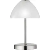 TRIO LED Tischlampe Queen 24 cm metallic-grau