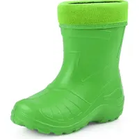 Ladeheid Kinder Mädchen Jungen federleichte Eva Thermo Gummistiefel Regenstiefel gefüttert KL050 (Grün, 32 EU)