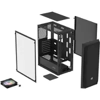IMPAKT Computergehäuse Shobo Rgb Midi Tower Mit Fenster Schwarz