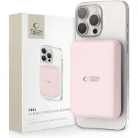 Tech-Protect PB11, 10000 mAh, Kabelloses Aufladen, 15 W, Pink