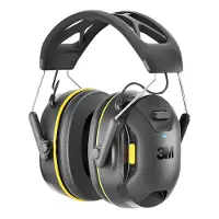 3M Kapselgehörschutz WorkTunes Connect + Solar, elektronisch, Bluetooth, SNR 33 dB, bis 40 h, Lautstärkeregelung, Solarzellen- und Akkubetrieb
