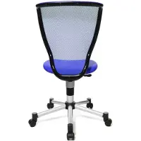 Topstar Titan Junior, Gepolsterter Sitz, Netz-Rückenlehne, Blau, Blau, Baumwolle, Polyester, Polyurethan (PU), Viskose, Netz, Polyester