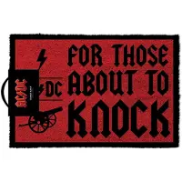 Hole in the Wall Fußmatte Acdc Für Diejenigen Die Gleich Klopfen Werden