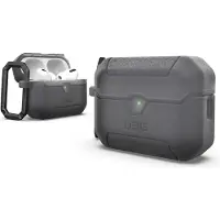 Urban Armor Gear Hülle für Apple AirPods Pro 3, Scout, Durchscheinend-Grau