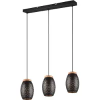 RL LIVE YOUR LIGHT Leuchten Pendelleuchte Bidar 3xE27, schwarz, gold
