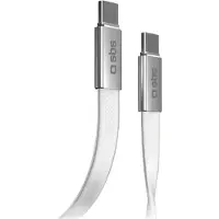 SBS Schlankes Lade- und Datenkabel mit USB-C-2.0-Steckern, 1m