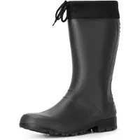 Ladeheid Damen und Herren PVC Gummistiefel LA-958 (Schwarz, 46 EU)