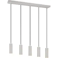 TRIO 5-flammige Pendelleuchte Soka grau