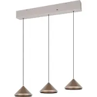 Valotorni Pendelleuchte 3er Spot Laguna 3x 5 W grau Metall warmweiß-kaltweiß