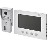 Emos Video-Türsprechanlage, wasserdichte Kamera mit Nachtsicht, Monitor mit 7'' LCD-Farbdisplay, einfache 2-Draht-Installation, H2050