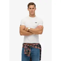 Superdry Rundhalsshirt "ESSENTIAL CONTRAST EMB TEE" Slim Fit, Kurzarm, normal geschnitten, mit Druck, aus Baumwolle