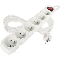 Emos 1902160500, 250 V, 10 A, 220-240 V, Weiß
