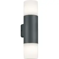 TRIO 224060242 Fassadenleuchte HOOSICexkl. 2xE27 max. anthrazit D85mm