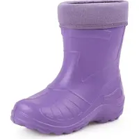 Ladeheid Kinder Mädchen Jungen federleichte Eva Thermo Gummistiefel Regenstiefel gefüttert KL050 (Violett, 23 EU)