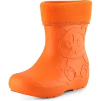 Ladeheid Eva Kinder Jungen Mädchen Gummistiefel Regenschuhe gefüttert LA-CA-11 (Orange (151c), 24/25 EU)