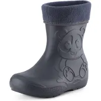 Ladeheid Eva Kinder Jungen Mädchen Gummistiefel Regenschuhe gefüttert LA-CA-11 (Carbone, 32/33 EU)