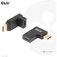 Club 3D CLUB3D USB Type-C Gen2 Angled Adapter set of 2 up to 4K120Hz M/F, USB C, USB C, Schwarz