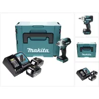 Makita DTW 300 RFJ Akku Schlagschrauber 18 V 330 Nm 1/2" Brushless + 2x Akku 3,0 Ah + Ladegerät + Makpac
