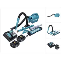 Makita DCL 184 RF Akku Staubsauger 18 V 54 mbar 0,5 l + 2x Akku 3,0 Ah + Ladegerät