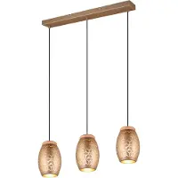 TRIO Leuchten Pendelleuchte Bidar 3xE27, beige, Metall
