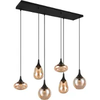 TRIO - Hängelampe LUMINA - Schwarz - 0x0x150 cm