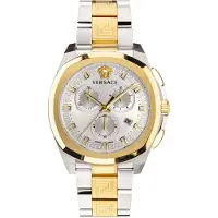 Versace VE7CA0823 New Chrono Geo silber gold Edelstahl Herren Uhr NEU