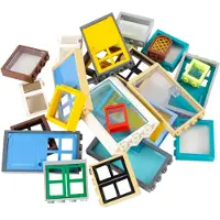 LEGO Fenster und Türen Gemischt für Haus, Gebäude NEU! Menge 25x – Jede Mischung individuell zusammengestellt