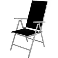 Mojawo Extra leicht! Aluminium Garten Klappstuhl Hochlehner mit 7-Positionen