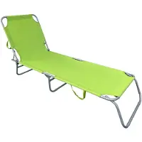 Mojawo 3-Bein Gartenliege Campingliege Limegrün 186x55x24cm