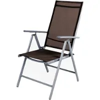 Mojawo Extra leicht! Aluminium Garten Klappstuhl Hochlehner mit 7-Positionen