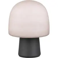 TRIO Tischlampe - H 27 cm - Schwarz - Taupe - Glas - Metall