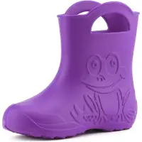 Ladeheid Eva Kinder Jungen Mädchen Gummistiefel Regenschuhe LA-CA-01 (Lilla, 34/35 EU)