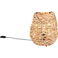 TRIO Country Tischleuchte Jean Ø 29cm Rattan