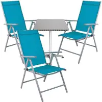 Mojawo Bistrogarnitur 4-teilig Aluminium - Textilen / Patrol