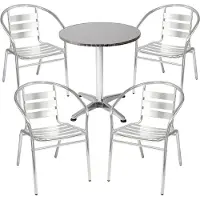 Mojawo Bistrogarnitur 5-teilig Aluminium - Edelstahl