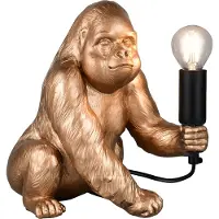 TRIO Tischlampe Kong Affe Gold