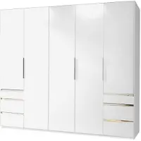 Wimex Kleiderschrank Level Drehtürenschrank mit Schubladen Ausführung wählbarweiß