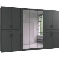 Wimex Kleiderschrank Tibet Drehtürenschrank Ausführung wählbar mit Spiegelgraphit