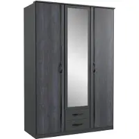 Wimex Kleiderschrank Drehtürenschrank Duo-2 Ausführung wählbargraphit / Digitalprint Steel-Optik