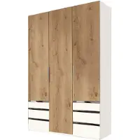 Wimex Kleiderschrank Level Schrank weiß / plankeneiche 150cm (18423)